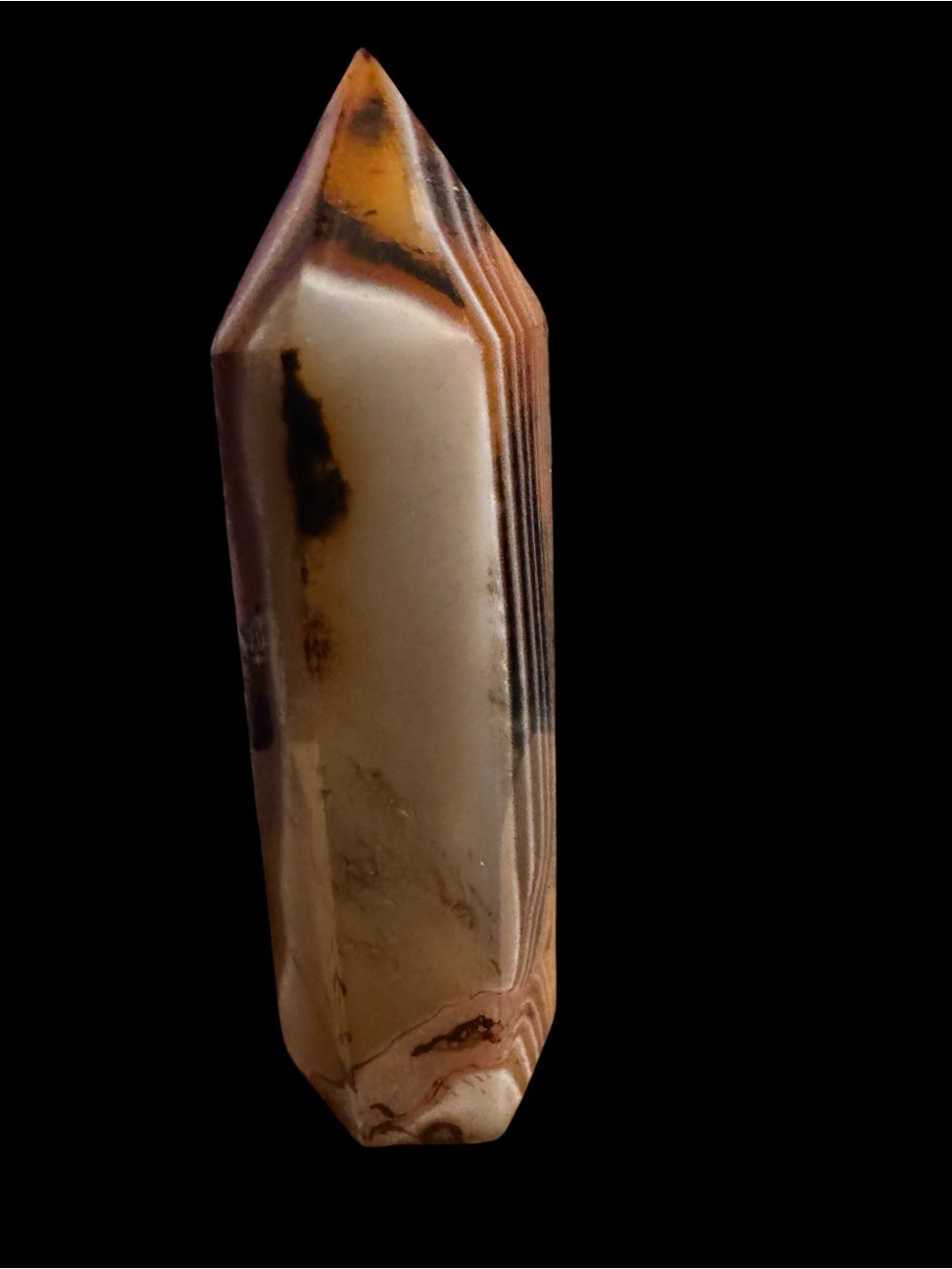 Banded Calcite Tower (Often Sold as White Onyx) – 4.5” - Picture 4 of 7